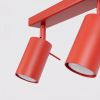 Plafonniers Acier Rouge GU10 6 RING