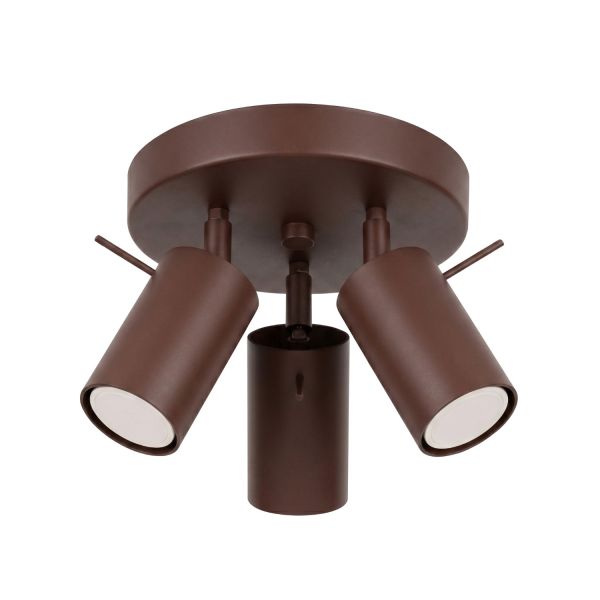 Plafonniers Acier Marron GU10 3 RING