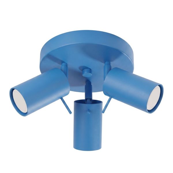 Plafonniers Acier Bleu GU10 3 RING