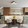 Plafonniers Acier Taupe E27 4 OMIQ