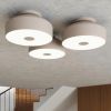 Plafonniers Acier Taupe E27 4 OMIQ