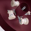 Plafonniers Acier Bordeaux E27 4 OMIQ
