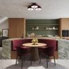 Plafonniers Acier Bordeaux E27 4 OMIQ