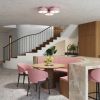 Plafonniers Acier Rose E27 4 OMIQ