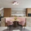 Plafonniers Acier Rose E27 4 OMIQ