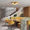 Plafonniers Acier Jaune E27 4 OMIQ