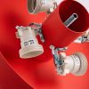 Plafonniers Acier Rouge E27 4 OMIQ