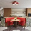 Plafonniers Acier Rouge E27 4 OMIQ