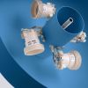 Plafonniers Acier Bleu E27 4 OMIQ