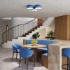 Plafonniers Acier Bleu E27 4 OMIQ