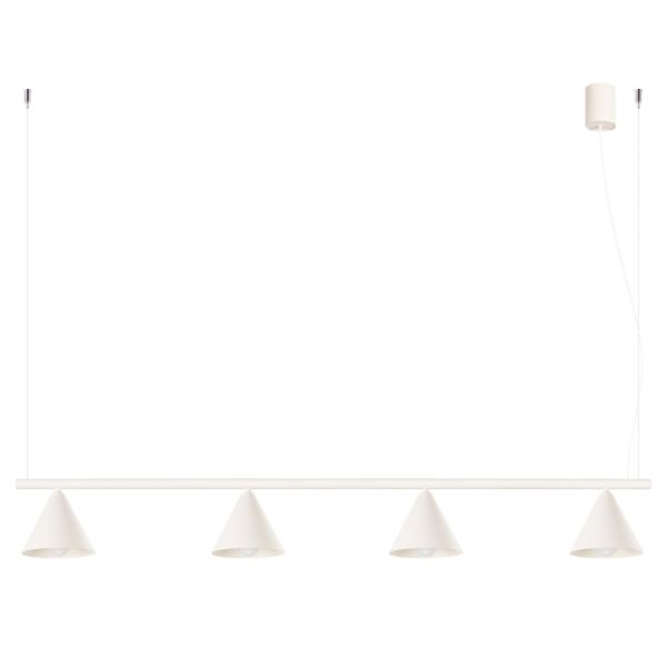 Lustres Acier Beige E14 4 NOX