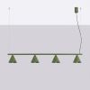 Lustres Acier Vert Olive E14 4 NOX