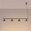 Lustres Acier Vert Olive E14 4 NOX