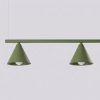 Lustres Acier Vert Olive E14 4 NOX