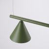 Lustres Acier Vert Olive E14 4 NOX