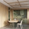 Lustres Acier Vert Olive E14 4 NOX
