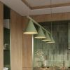 Lustres Acier Vert Olive E14 4 NOX