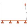 Lustres Acier Ocre Rouge E14 4 NOX
