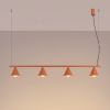Lustres Acier Ocre Rouge E14 4 NOX