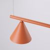 Lustres Acier Ocre Rouge E14 4 NOX