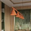 Lustres Acier Ocre Rouge E14 4 NOX