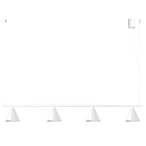 Lustres Acier Blanc E14 4 NOX