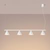 Lustres Acier Blanc E14 4 NOX