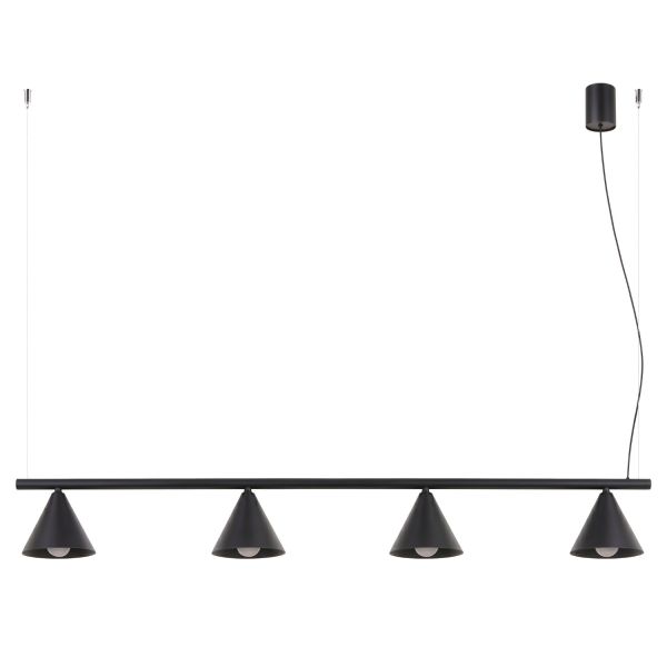 Lustres Acier Noir E14 4 NOX