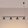 Lustres Acier Noir E14 4 NOX