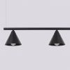 Lustres Acier Noir E14 4 NOX
