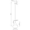 Suspensions Acier Ocre Rouge E27 1 NOX