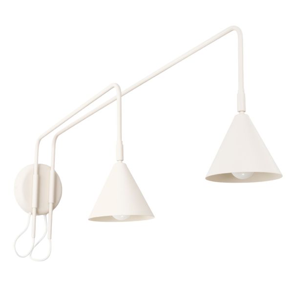 Appliques murales Acier Beige E14 2 NOX
