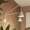 Appliques murales Acier Beige E14 2 NOX