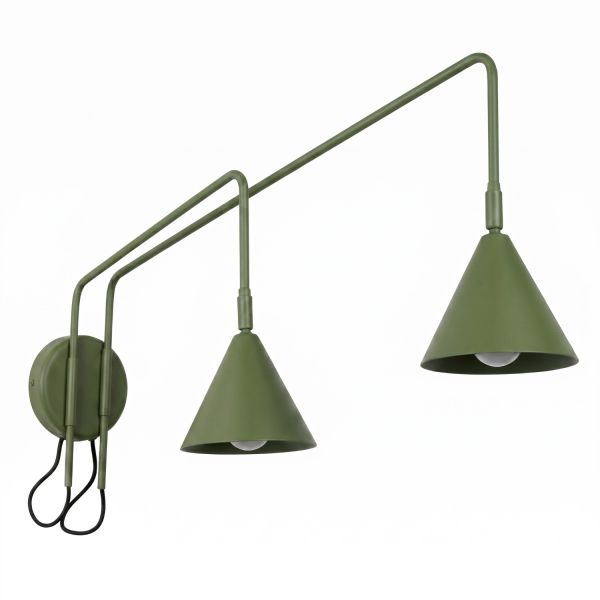 Appliques murales Acier Vert Olive E14 2 NOX