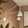 Appliques murales Acier Blanc E14 2 NOX