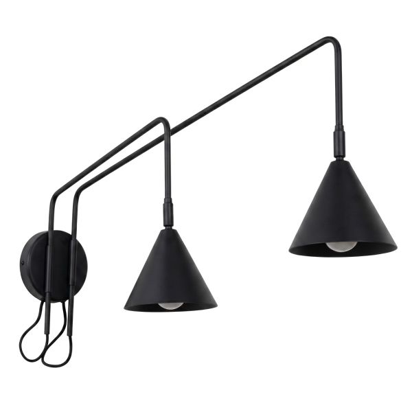 Appliques murales Acier Noir E14 2 NOX