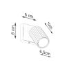Appliques murales Aluminium Bourgogne GU10 1 Karbon