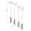 Suspensions Aluminium Blanc GU10 4 Karbon