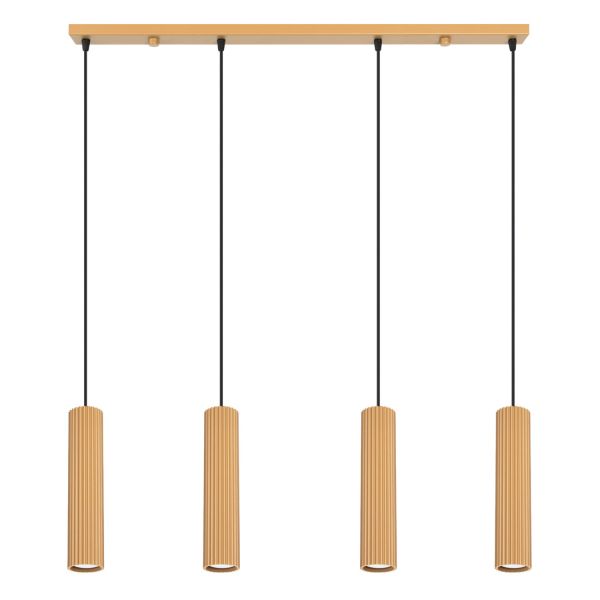 Suspensions Aluminium Doré GU10 4 Karbon