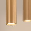 Suspensions Aluminium Doré GU10 4 Karbon