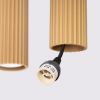 Suspensions Aluminium Doré GU10 4 Karbon