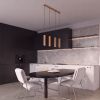 Suspensions Aluminium Doré GU10 4 Karbon