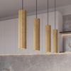 Suspensions Aluminium Doré GU10 4 Karbon