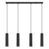 Suspensions Aluminium Noir GU10 4 Karbon