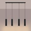 Suspensions Aluminium Noir GU10 4 Karbon