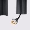 Suspensions Aluminium Noir GU10 4 Karbon