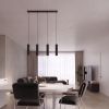 Suspensions Aluminium Noir GU10 4 Karbon
