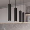 Suspensions Aluminium Noir GU10 4 Karbon