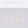 Suspensions Aluminium Beige GU10 4 Karbon