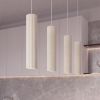 Suspensions Aluminium Beige GU10 4 Karbon